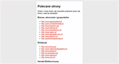 Desktop Screenshot of polecanestrony.org
